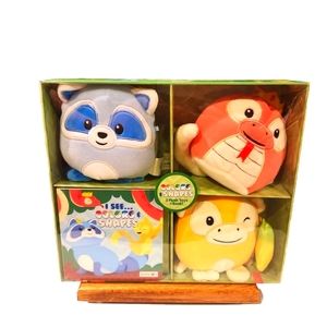 Colors & Shapes Book Gift Set: Riley Raccoon, Milo Monkey, Simon Snake, & Book